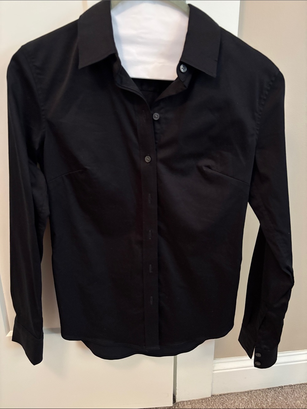 Banana Republic Factory Black Button-Front Women's Shirt